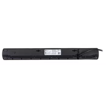 Regleta con interruptor: 8 tomas, cable de 1,5 m, negro