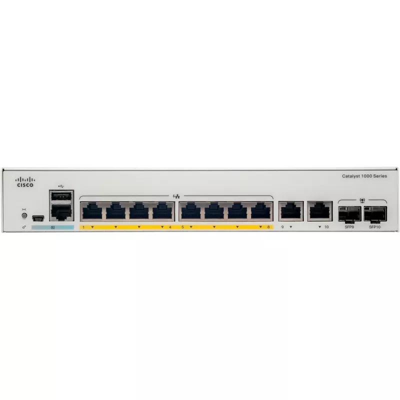 Catalyst 1000-8FP-E-2G-L - Switch gestionado - 8 x 10/100/1000 (PoE+)