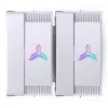 Ventilador de CPU Jonsbo CR-3000E Dual-Tower ARGB White, disipador de aire de doble torre con iluminación ARGB