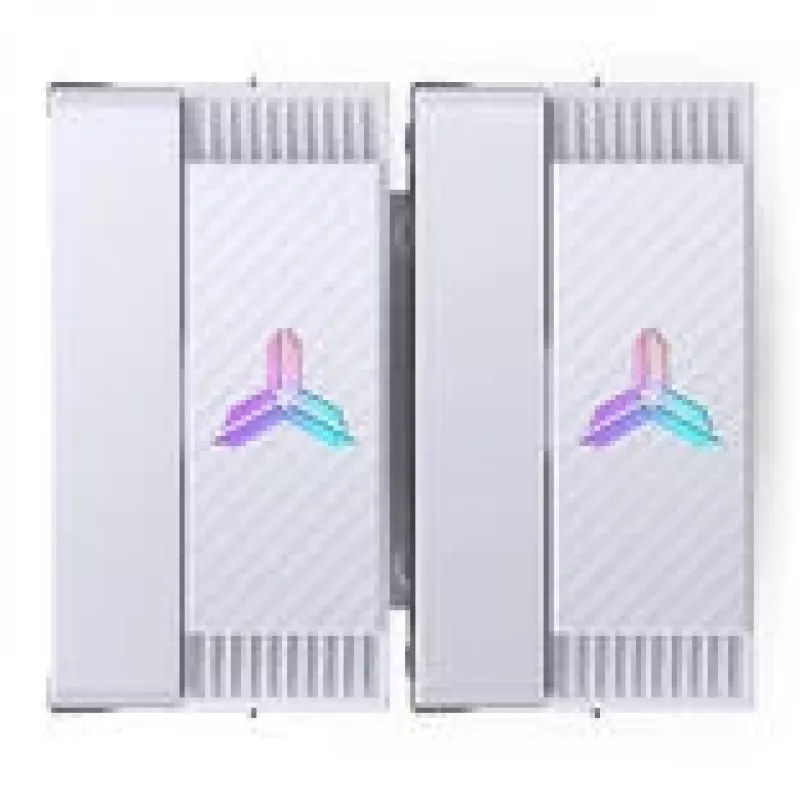 Ventilador de CPU Jonsbo CR-3000E Dual-Tower ARGB White, disipador de aire de doble torre con iluminación ARGB