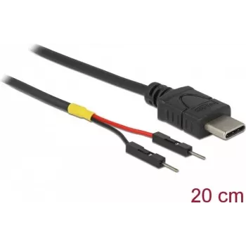 DeLOCK 85419 Cable de alimentación USB Type-C a 2x conector de pin único, 20 cm