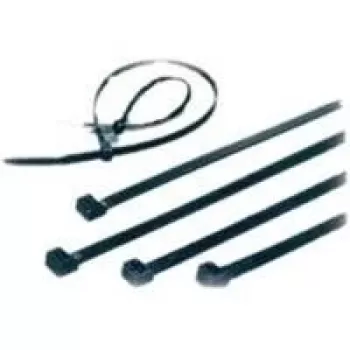 Brida, nailon resistente a la intemperie, negro - longitud 100 mm ancho 2,5 mm