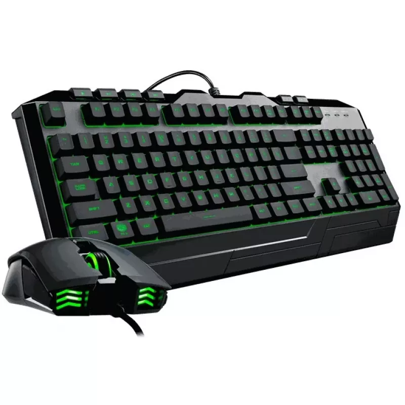 YY Cooler Master Teclado gamer de sobremesa Devastator 3 [DE] negro mono RGB versión revisada