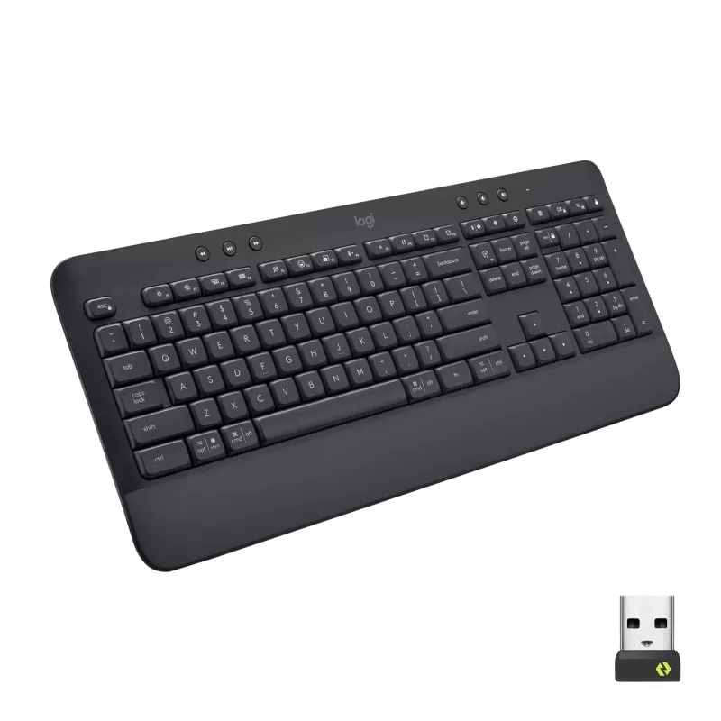 Logitech Signature K650 Teclado inalámbrico, Bluetooth 5.1, QWERTZ, suizo (CH), grafito (920-010912)
