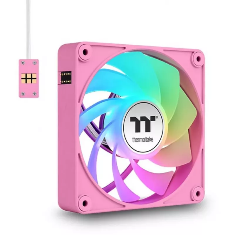 Ventilador THERMALTAKE CT140 EX Reverse ARGB Sync 140 mm, 500–1800 RPM, rosa, 3 unidades