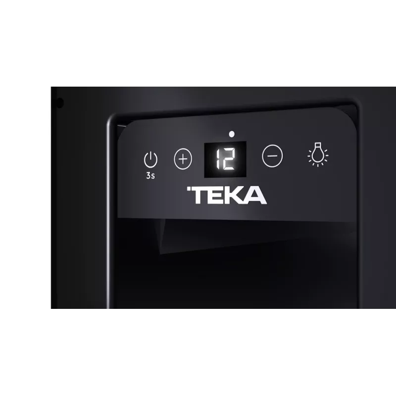 Enfriador de vino termoeléctrico Teka RVU 10008 GBK integrable negro 8 botellas