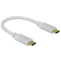Delock - Cable USB-C/alimentación - Conector macho USB-C de 24 contactos a conector macho USB-C de 24 contactos - 5 A - 15 cm - Alimentación USB (100 W), compatible con Power Delivery 2.0 - Blanco (85357)