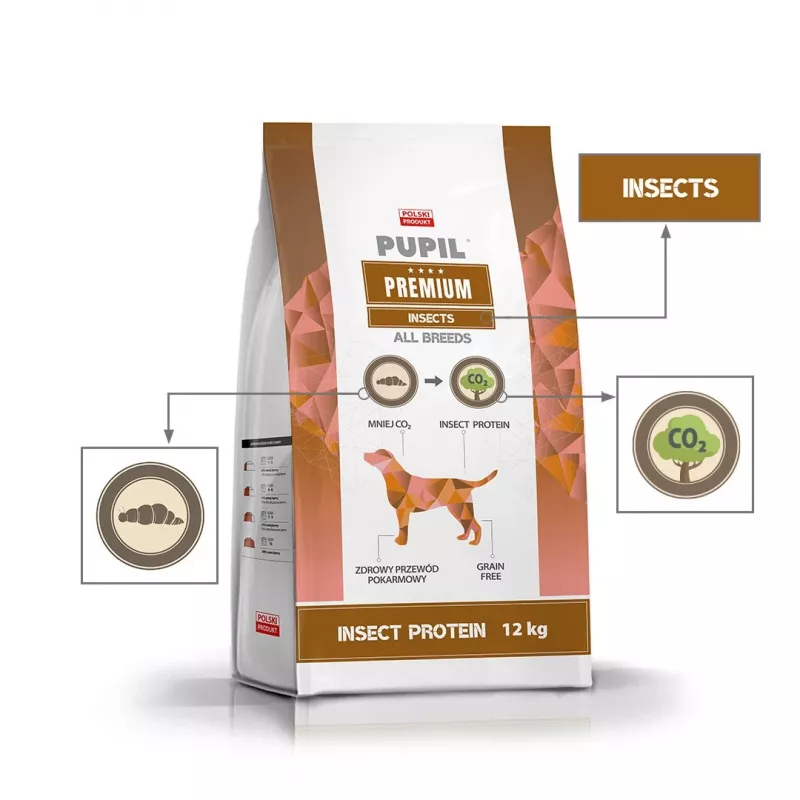 PUPIL Premium Insectos - Pienso seco para perros - 12 kg