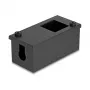 Caja de distribución DELOCK Easy 45 soporte de módulos para montaje en mesa o pared, metal, negro, 2x22,5x45 mm o 1x45x45 mm