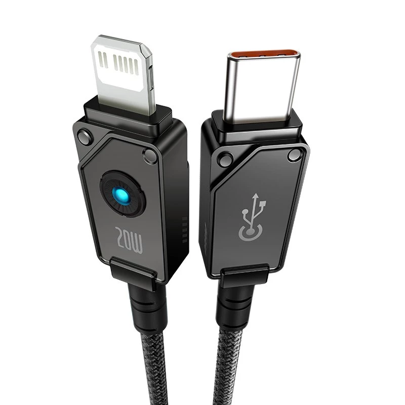 Cable USB-C a iP Baseus Unbreakable 2 m 20 W negro