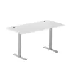 Mesa regulable en altura Up Up Bjorn Gray, tablero L Blanco