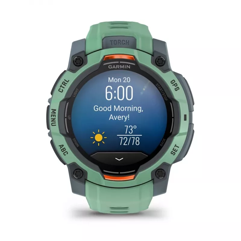 Garmin Instinct 3 AMOLED 3,05 cm (1,2) 45 mm Digital 390 x 390 píxeles Pantalla táctil Verde GPS (satélite)