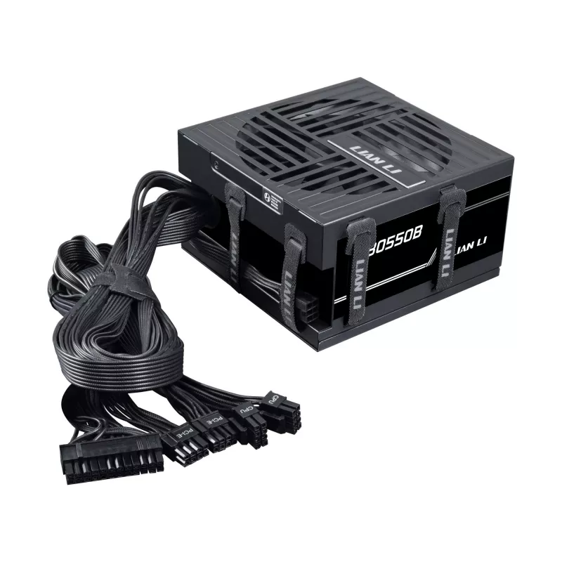 Fuente de alimentación Lian Li RB0550B.B 550 W, ATX 24 pines, 80 PLUS Bronze, ventilador de 135 mm, negro