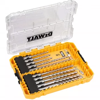 Juego de brocas para martillo DeWalt Extreme Full Carbide SDS-plus, 10 uds., DT70752-QZ