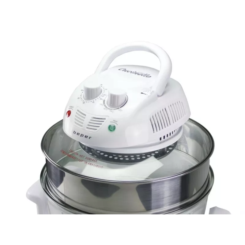 Vaporera eléctrica Beper BF.640 2 niveles, temporizador ajustable, vaporera de sobremesa