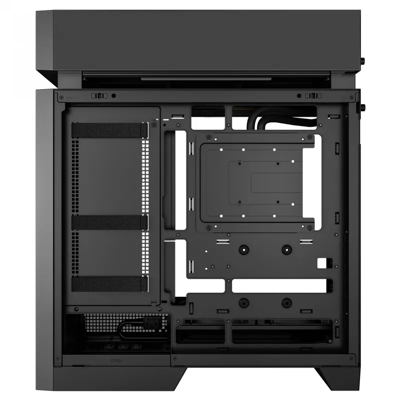 Caja de PC de sobremesa DeepCool CL6600 Negra — compatible con fuentes ATX/PS2/SFX/SFX-L, ventilador frontal de 140 mm, superior/trasero de 120/140 mm, unidades de 2,5/3,5