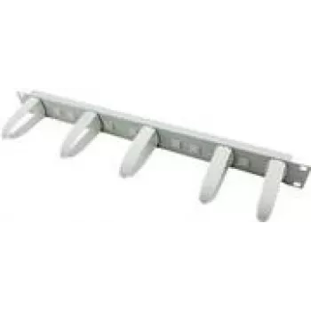 VALUE 19 placa de gestión de cables - placa de guiado de cables para armario eléctrico - gris - 1U - 25,4/48,3 cm (10/19)