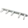 VALUE 19 placa de gestión de cables - placa de guiado de cables para armario eléctrico - gris - 1U - 25,4/48,3 cm (10/19)