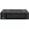 ICY DOCK - MB521SP-B - Dock para HDD/SSD SAS/SATA de 2.5 de una bahía en marco de montaje frontal de 3,5 con intercambio en caliente, interruptor de encendido/apagado y botón de expulsión
