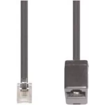 Cable de teléfono e+p T 19 6 m negro