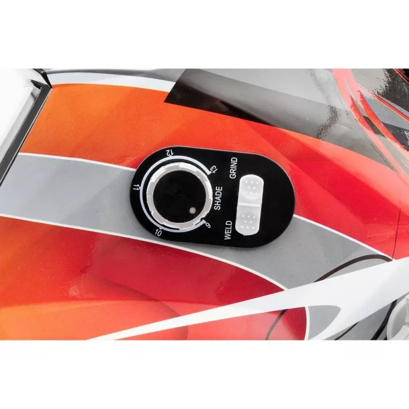 Yato YT-73921 careta de soldar con oscurecimiento automático, negro/rojo/plata