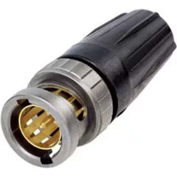 Conector macho BNC Neutrik, recto, 75 Ohm, 1 unidad (NBNC75BLP7X)