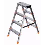 Escalera de tijera doble Krause Dopplo plata