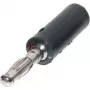 Conector macho banana ShiverPeaks 56200-S – conector banana individual, negro, contacto de alta conductividad