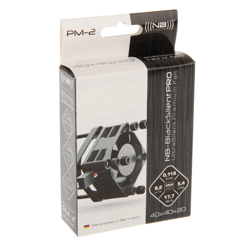 Ventilador de caja NoiseBlocker SchwarzSilentPRO PM-2 40mm