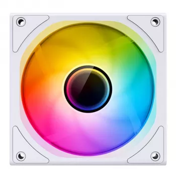Ventilador de carcasa Jonsbo ZK-120W 3en1 A-RGB blanco — 120 mm, iluminación A-RGB