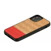 Funda protectora para móvil Man and Wood para iPhone 12 mini – espiga azalea negro