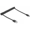 Cable USB DeLOCK USB 2.0 0,75 m USB A USB C Negro 90368