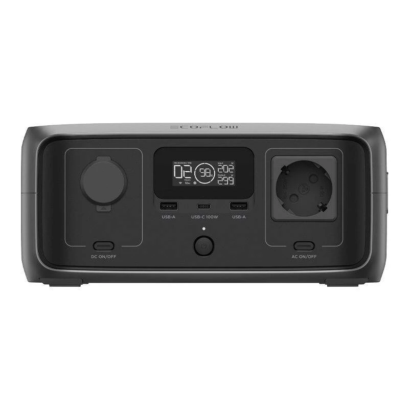 Estación de energía portátil EcoFlow RIVER 3 UPS — LiFePO4 245 Wh, 300 W, 1 toma de CA, USB-A, USB-C, entrada CA/solar/CC