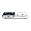 Belkin WIZ021VFWH - base de carga inalámbrica 2 en 1 con tecnología Qi2 15 W, blanca