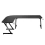 Mesa esquinera Huzaro Hero 7.0 negra – escritorio esquinero, tablero de fibra de carbono 1540×1170×725 mm, estructura de aluminio, grosor del tablero 1,5 cm