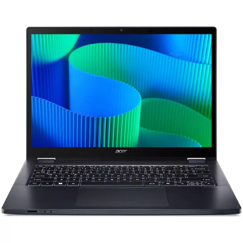 Portátil híbrido (2 en 1) Acer TravelMate TMP414RN-54-TCO-74CP — 14 pulgadas WUXGA táctil, Intel Core Ultra 7 155U, 16 GB DDR5, 512 GB SSD, 4G, Windows 11 Pro, azul