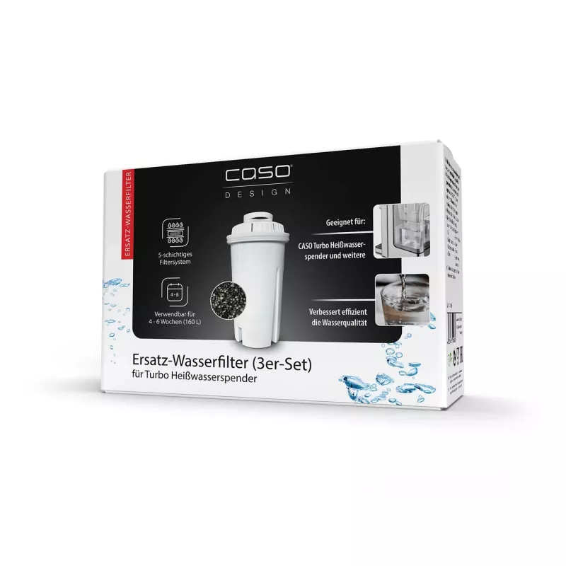 Caso | Filtro de repuesto para dispensador de agua caliente Turbo, 3 uds.