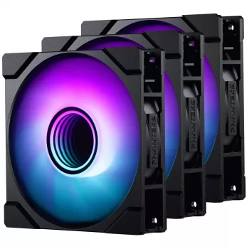 Ventilador Phanteks M25 Gen2 120 mm PWM D-RGB pack de 3 - Negro