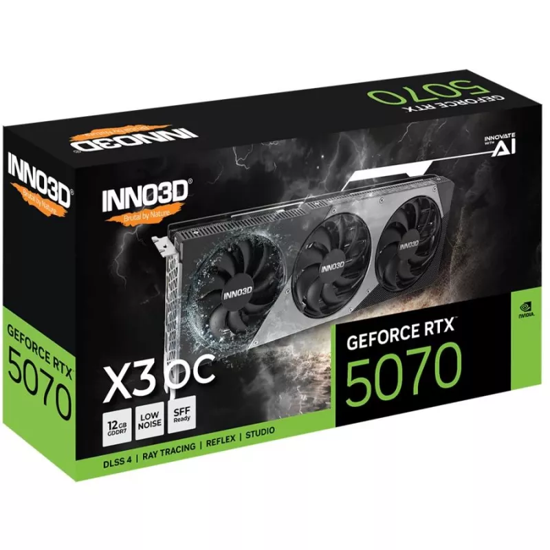 INNO3D GeForce RTX 5070 X3 OC 12GB GDDR7 Tarjeta gráfica
