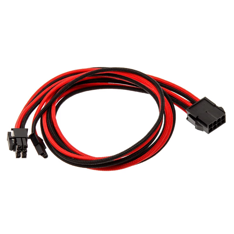 PHANTEKS Alargador PCIe 6+2 pines 50cm - mallado Negro/Rojo (PH-CB8V_BR)