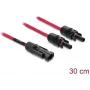 Cable divisor solar DELOCK 1 conector macho a 2 conectores hembra 30 cm rojo (modelo 90707)