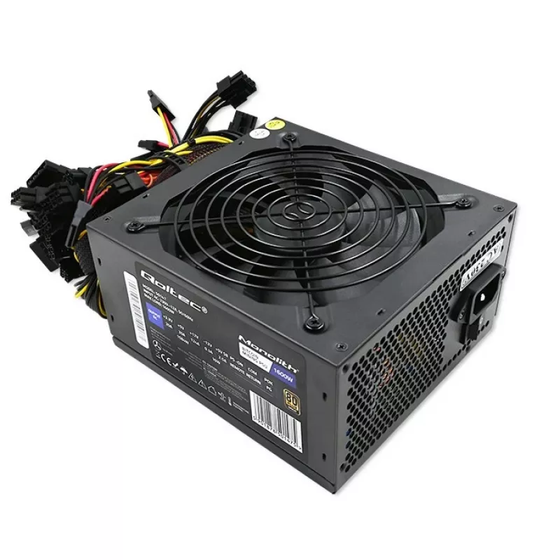 Fuente de alimentación QOLTEC Gaming Miner 1600W Gold, 1600 W, ATX, eficiencia Gold