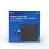 Grabadora externa de CD/DVD delgada SAVIO AK-59 R/RW - USB-C/USB-A, negra