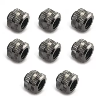 Conector XSPC G1/4 a tubo rígido de 14 mm, negro cromado - 8 uds.