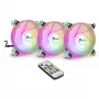 Inter-Tech Argus RS-06 juego de ventiladores RGB, 3x 120 mm (120x120x25), RF, negro/blanco
