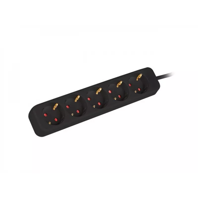 Alargador de corriente Lanberg PS0-05F-0300-BK 3m 5 tomas AC interior negro