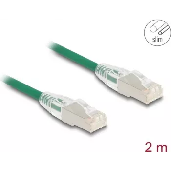 Cable de red DeLOCK RJ45 Cat.6A conector macho a conector macho 2 m verde