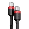 Baseus Cafule PD2.0 100W cable USB a Type-C de carga rápida (20V 5A) 2m rojo+negro