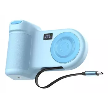 Soporte activo para teléfono Belkin Stage PowerGrip – batería de 9300 mAh, azul claro