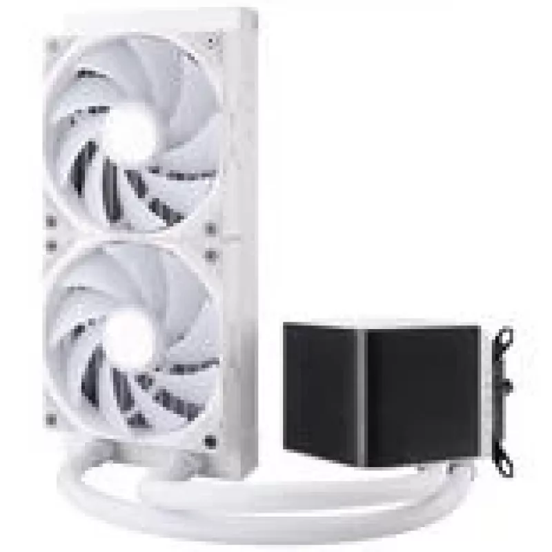 Caja PC Jonsbo D32 STD + Refrigeración líquida completa TRYX PANORAMA, ARGB - 240 mm, Blanca